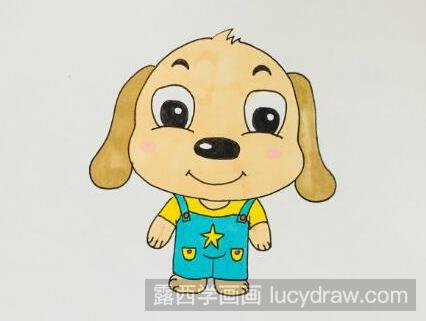 可爱的小狗儿童画怎么画？