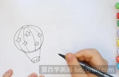 热气球用水彩画怎么画？
