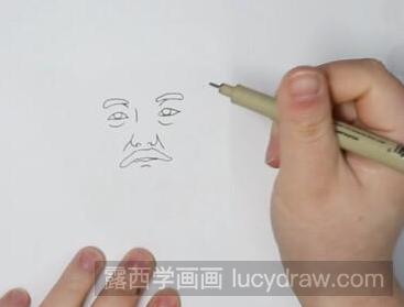 鲁迅简笔画教程分享，如何画文人鲁迅？