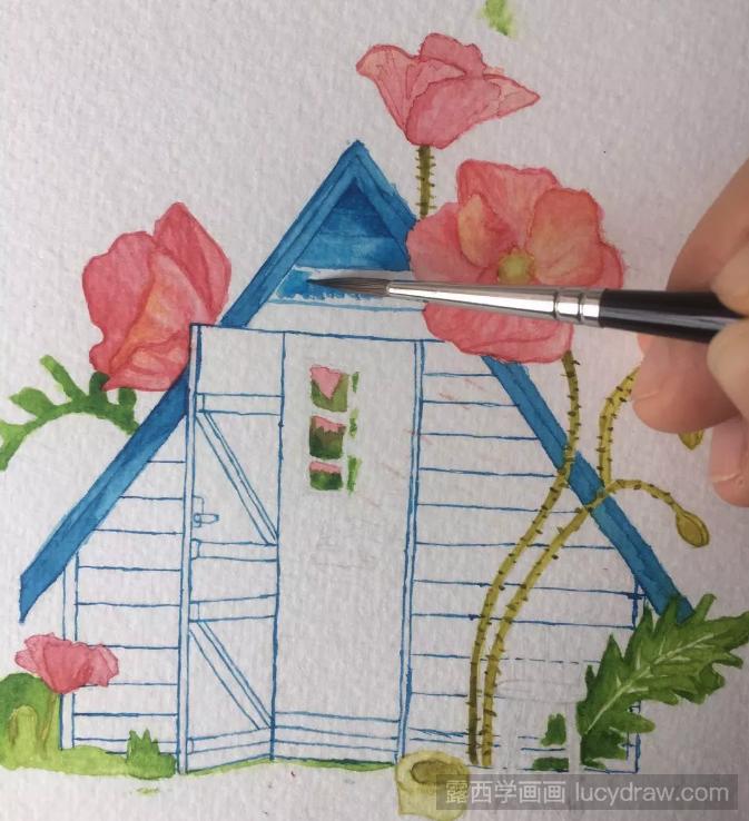 梦幻小屋用水粉画怎么画？