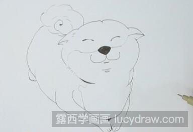 柴犬q版绘画教程，怎么画柴犬水彩画？