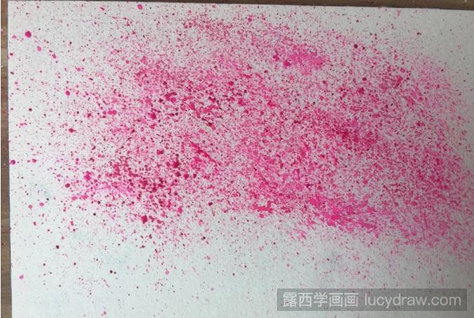 粉色樱花水彩画步骤是什么？