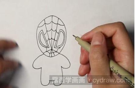 蜘蛛侠简笔画怎么画？