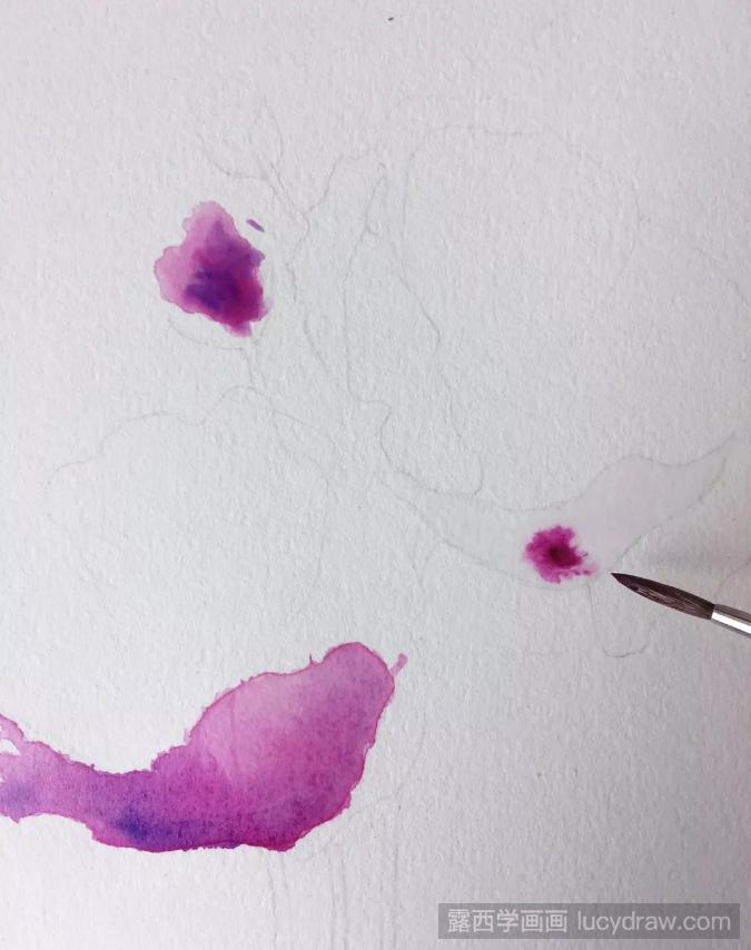 紫蓝色水仙花水彩画教程是什么？