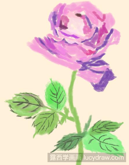 玫瑰花水粉画具体绘画步骤是什么？