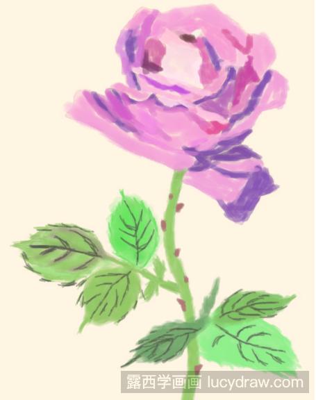 玫瑰花水粉画具体绘画步骤是什么？