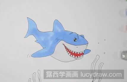 巨型鲨鱼简笔画怎么画？