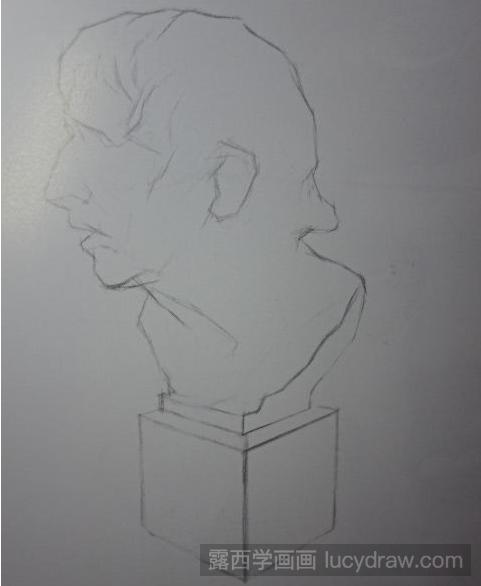 素描石膏塞内卡头像的画法