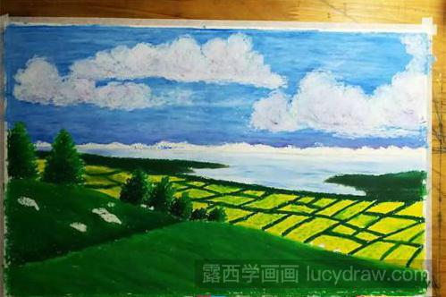 田野风景油画教程，告诉你怎么画美丽的田野！