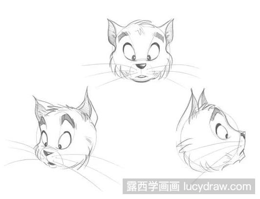 卡通动物动漫教程，告诉你如何画猫脸！