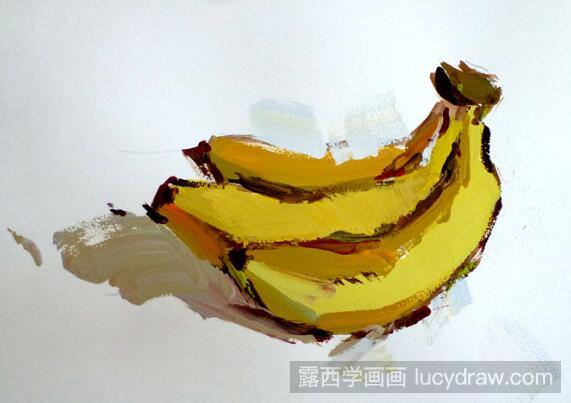 水粉画香蕉怎么画?水果香蕉水粉手绘详细步骤分享