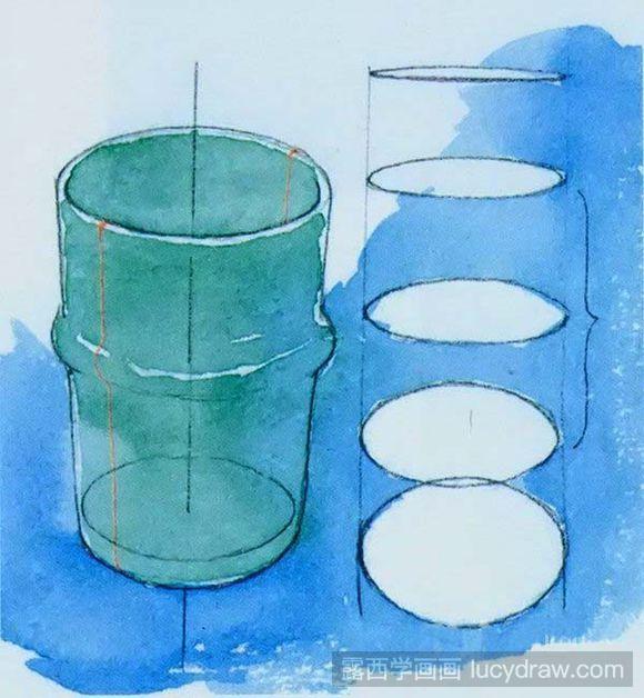 水彩画玻璃杯怎么画?水杯用水彩的手绘步骤图