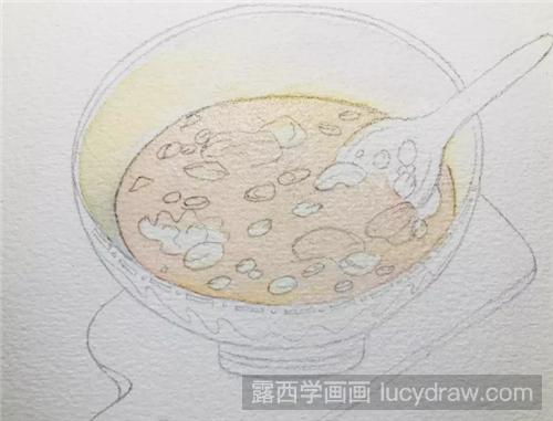 水彩八宝粥怎么画？腊八粥的水彩画法分享！