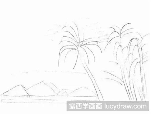 海边风景怎么画？素描海边风景绘画步骤