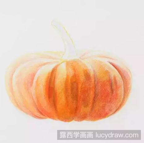 怎么画大南瓜？南瓜彩铅画怎么画？