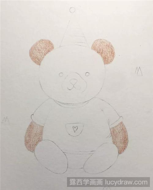 玩具抱熊怎么画？儿童画抱熊绘画过程详解！