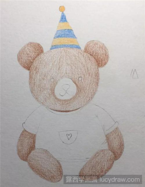 玩具抱熊怎么画？儿童画抱熊绘画过程详解！