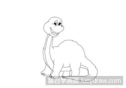 恐龙简笔画怎么画？怎么画一只笑眯眯的恐龙？