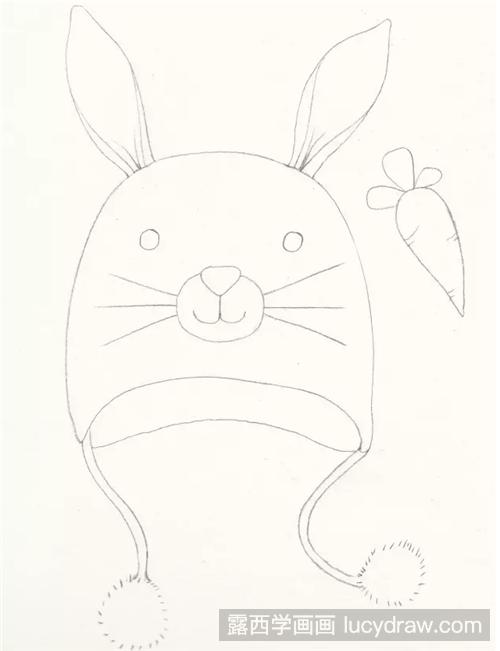 兔子形状的帽子该怎么画？彩铅插画过程分解