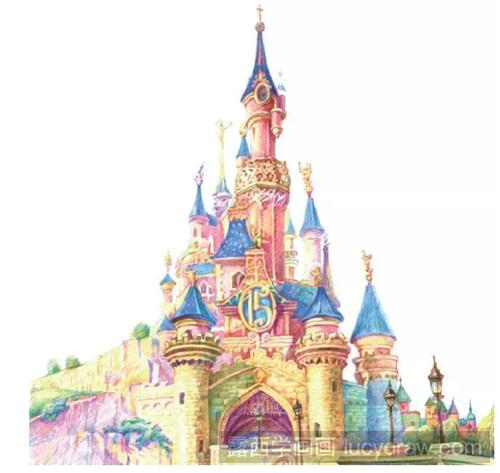 城堡怎么画？迪士尼奇幻城堡彩铅画怎么画？