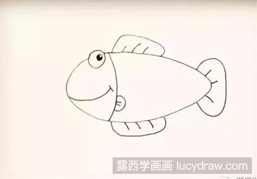 水草里的小鱼怎么画？适合儿童画的简笔画步骤是什么？