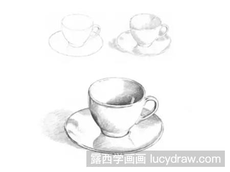 茶杯和茶托怎么画？教你稍微繁复的物体素描画法