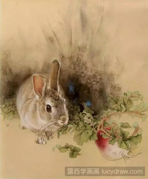 小兔子怎么画？兔子工笔画步骤分解