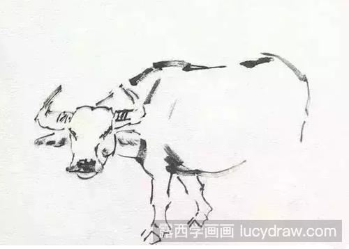 不同姿态的牛怎么画？教你两种牛的国画画法