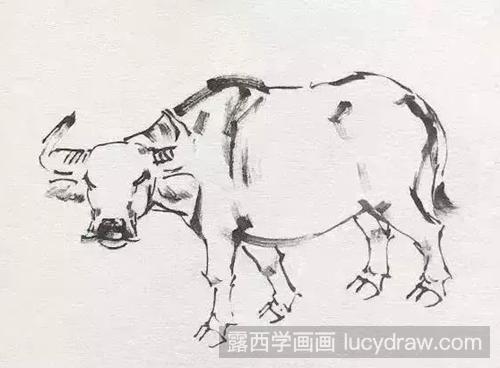 不同姿态的牛怎么画？教你两种牛的国画画法