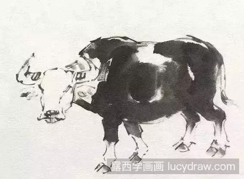 不同姿态的牛怎么画？教你两种牛的国画画法