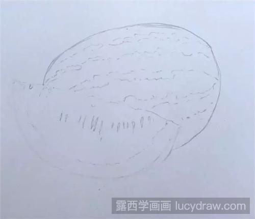 清凉西瓜怎么画？西瓜彩铅画该如何上色？