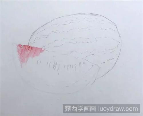 清凉西瓜怎么画？西瓜彩铅画该如何上色？