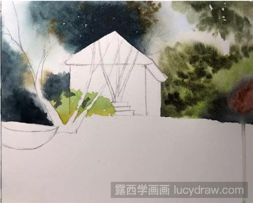 森林里的小房子怎么画？小房子水彩画步骤有哪些？