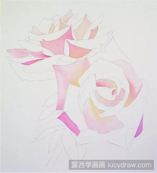 粉玫瑰怎么画？粉玫瑰的水粉画步骤是什么？