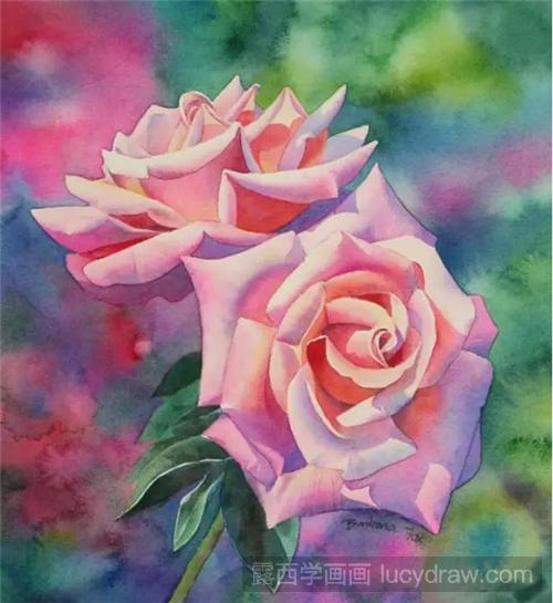 粉玫瑰怎么画？粉玫瑰的水粉画步骤是什么？