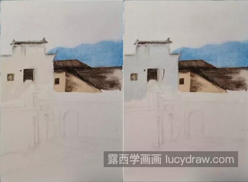 宏村居民房屋怎么画？水彩徽派建筑的画法是什么？