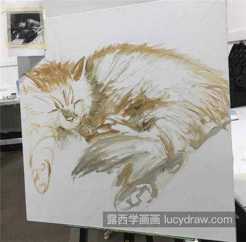 慵懒的猫咪怎么画？懒猫的油画步骤有哪些？