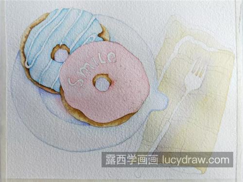 甜甜圈怎么画？甜食的水彩画法是什么？