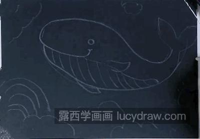 蓝鲸怎么画？色粉蓝鲸的绘画步骤是什么？