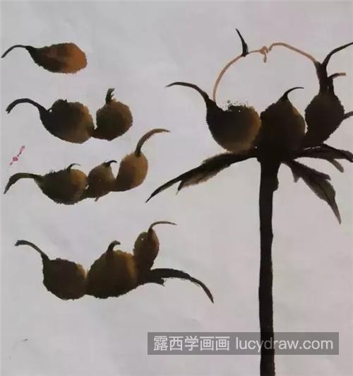 牡丹的花苞和枝叶怎么画？有什么绘画技巧？