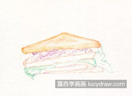 三明治怎么画？三明治的彩铅画法是什么？