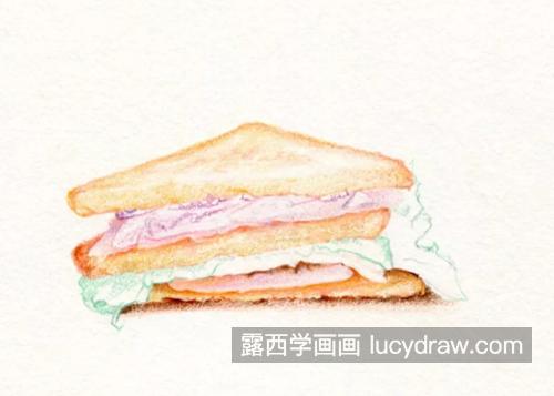 三明治怎么画？三明治的彩铅画法是什么？