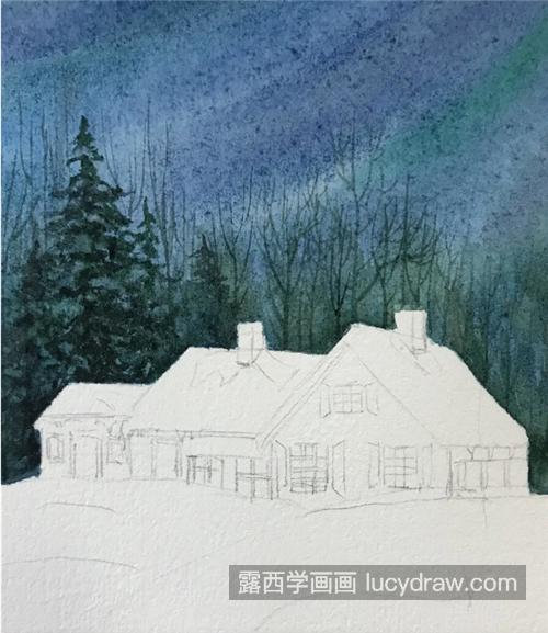 冬季雪景怎么画？圣诞小卡片的水彩画法是什么？