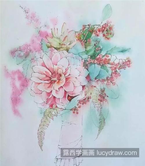 好看的捧花怎么画？怎么画一个新鲜的捧花？