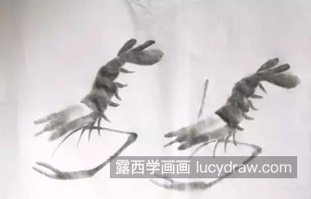 河虾怎么画？水墨虾的详细画法是什么？