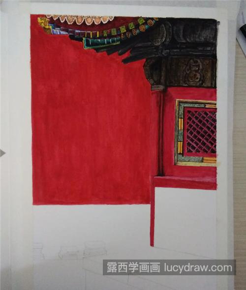 故宫红墙怎么画？具体的水彩画步骤有哪些？