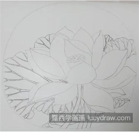 荷花的工笔画法是什么？绘画过程中如何绷框？