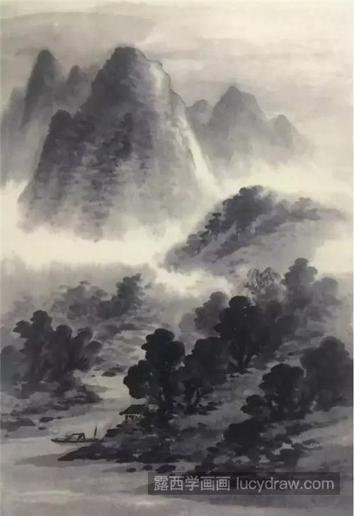 阴雨的风景怎么画？超简单的国画过程分享