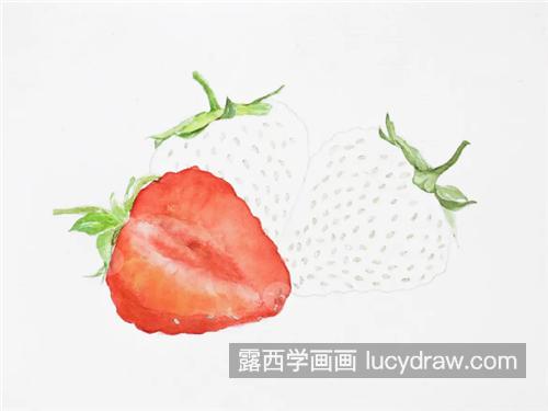 水彩草莓怎么画？留白胶怎么使用？