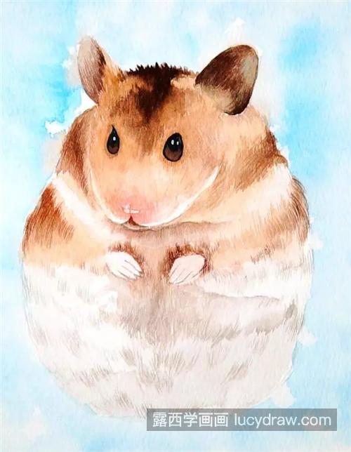 可爱的小仓鼠怎么画？金丝熊的水彩画步骤有哪些？